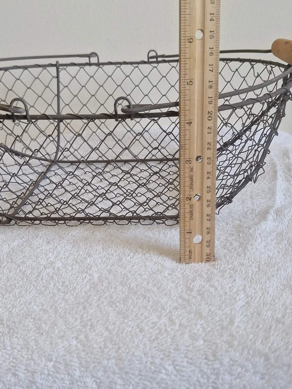 Early-20th Century Wire Egg Basket Cottagecore